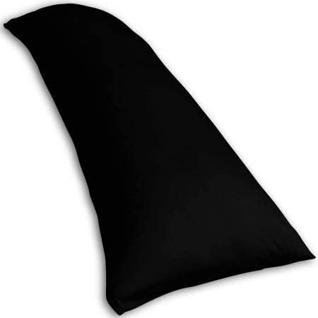 Traumreiter Seitenschläferkissen mit Bezug Baumwolle Schwarz Memory Foam Kissen Visco Gel Professional XL extra breit 140x50 langes Lagerungskissen Seitenschläfer Erwachsene Side Sleeper Body Pillow von Traumreiter