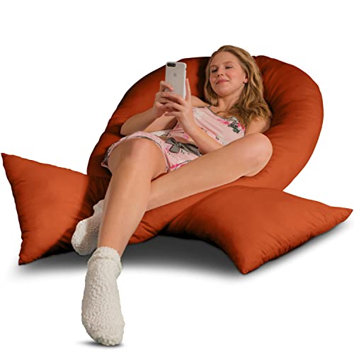 Traumreiter Visco XXL Seitenschläferkissen mit Bezug Baumwolle Terracotta Pastel Orange - Schwangerschaftskissen - Memory Foam Komfortkissen Traumreiter Visco XXL Seitenschläferkissen mit Bezug Baumwolle Terracotta Pastel Orange - Schwangerschaftskissen - Memory Foam Komfortkissen von Traumreiter