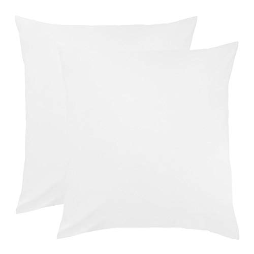 TRAUMSCHLAF Edel-Linon Kissenbezüge 2er Set Weiss, 2X 80x80 cm von Traumschlaf