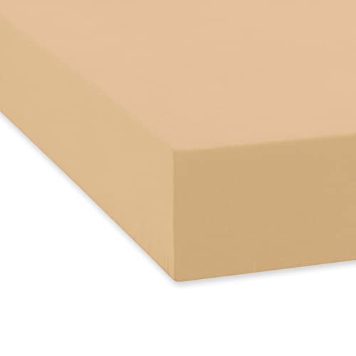 TRAUMSCHLAF Feinbiber Boxspring Spannbetttuch kuschelig weich aus 100% Baumwolle mit Rundgummi Größen 90x190-100x200 cm Sand TRAUMSCHLAF Feinbiber Boxspring Spannbetttuch kuschelig weich aus 100% Baumwolle mit Rundgummi Größen 90x190-100x200 cm Sand von Traumschlaf