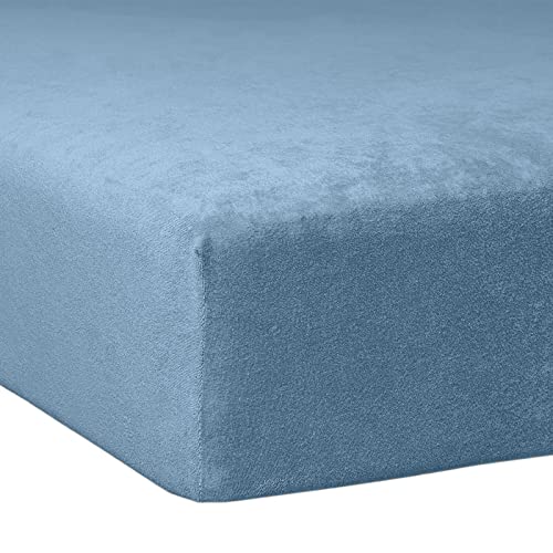 TRAUMSCHLAF weiches, elastisches Flausch Biber Boxspring Matratzen Spannbettlaken mit Rundumgummi, Größen 90x190 cm - 100x200 cm Korn von Traumschlaf