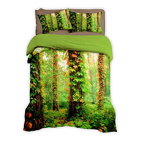 Traumschlaf Bettwäsche Waldlichtung 1 Bettbezug 135 x 200 cm + 1 Kissenbezug 80 x 80 cm von Traumschlaf