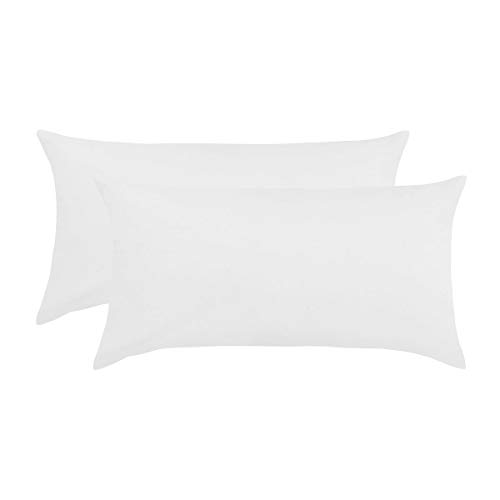 Traumschlaf Edel-Linon Kissenbezüge 2er Set Weiss, 2X 40x80 cm von Traumschlaf