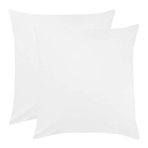 Traumschlaf Edel-Linon Kissenbezüge 2er Set Weiss, 2X 80x80 cm von Traumschlaf