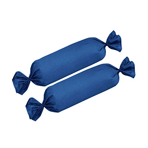 TRAUMSCHLAF Edel-Linon Kissenbezüge 2er Set royal, 2X Nackenrollenbezug 26x79 cm von Traumschlaf