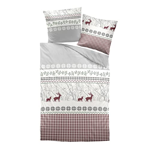Traumschlaf Feinbiber Bettwäsche Hirsche grau 1 Bettbezug 135 x 200 cm + 1 Kissenbezug 80 x 80 cm Traumschlaf Feinbiber Bettwäsche Hirsche grau 1 Bettbezug 135 x 200 cm + 1 Kissenbezug 80 x 80 cm von Traumschlaf