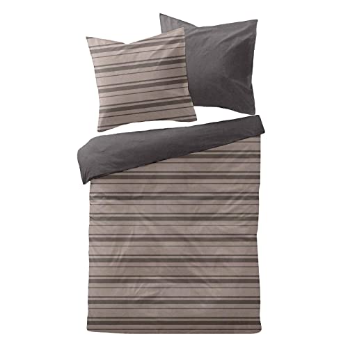 Traumschlaf Melange Feinbiber Bettwäsche Konstanz Silber-anthrazit, 1 Bettbezug 200 x 200 cm + 2 Kissenbezüge 80 x 80 cm Traumschlaf Melange Feinbiber Bettwäsche Konstanz Silber-anthrazit, 1 Bettbezug 200 x 200 cm + 2 Kissenbezüge 80 x 80 cm von Traumschlaf