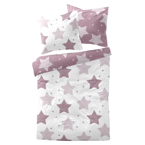 Traumschlaf Moderne Biber Bettwäsche Wavre lila kuschelig weich aus 100% Baumwolle mit Reißverschluss - Made in Germany 200x220 cm + 2X 80x80 cm Traumschlaf Moderne Biber Bettwäsche Wavre lila kuschelig weich aus 100% Baumwolle mit Reißverschluss - Made in Germany 200x220 cm + 2X 80x80 cm von Traumschlaf