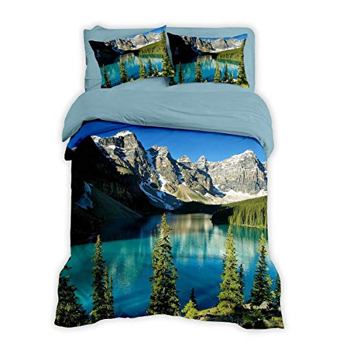 Traumschlaf Renforcé Bergsee Bettwäsche Set • mega Mountain Design • 100% Baumwolle mit Reißverschluss 155x220 cm + 80x80 cm Traumschlaf Renforcé Bergsee Bettwäsche Set • mega Mountain Design • 100% Baumwolle mit Reißverschluss 155x220 cm + 80x80 cm von Traumschlaf