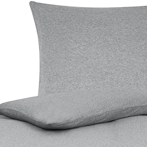 Traumschlaf Uni Jersey Melange Bettwäsche hellgrau, 1 Bettbezug 155 x 220 cm + 1 Kissenbezug 80 x 80 cm Traumschlaf Uni Jersey Melange Bettwäsche hellgrau, 1 Bettbezug 155 x 220 cm + 1 Kissenbezug 80 x 80 cm von Traumschlaf