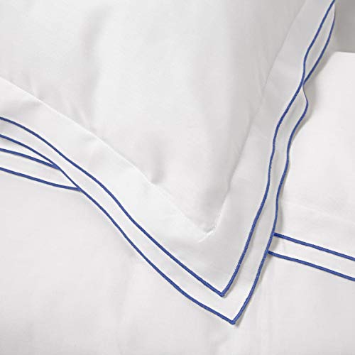 Traumschlaf Uni Kissenbezug White Collection Portofino Dark-Blue, 40x60 cm von Traumschlaf