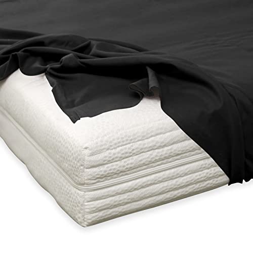 TRAUMSCHLAF kuschelig weiches Feinbiber Haustuch Bettlaken aus 100% Baumwolle ohne Spanngummi in weiteren Farben, Größen 150x250 cm schwarz von Traumschlaf