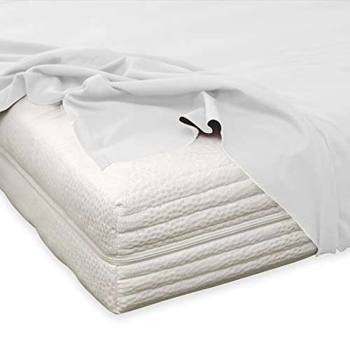 TRAUMSCHLAF kuschelig weiches Feinbiber Haustuch Bettlaken aus 100% Baumwolle ohne Spanngummi in weiteren Farben, Größen 220x260 cm Weiss von Traumschlaf