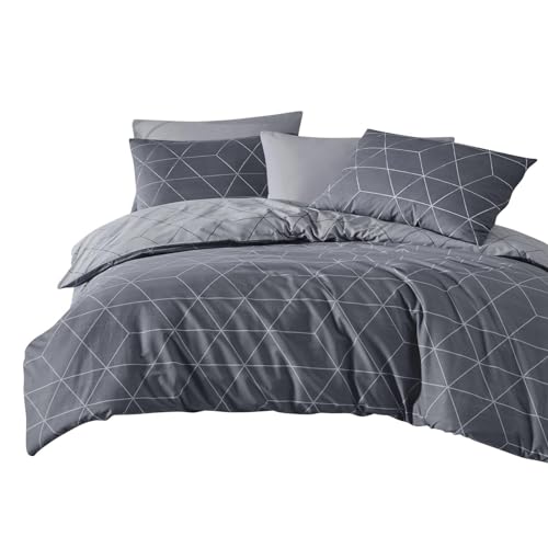 Traumschlaf • mit Reißverschluss • 100% Baumwolle • moderner Look • 200x220 cm + 2X 80x80 cm Grey von Traumschlaf