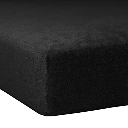 Traumschlaf weiches, elastisches Flausch Biber Boxspring Matratzen Spannbettlaken mit Rundumgummi, Größen 140x200 cm - 160x200 cm schwarz Traumschlaf weiches, elastisches Flausch Biber Boxspring Matratzen Spannbettlaken mit Rundumgummi, Größen 140x200 cm - 160x200 cm schwarz von Traumschlaf