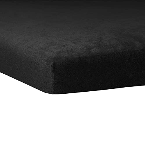 Traumschlaf weiches, elastisches Flausch Biber Boxspring Topper Spannbettlaken mit Rundumgummi, Größen 180x200 cm - 200x200 cm schwarz Traumschlaf weiches, elastisches Flausch Biber Boxspring Topper Spannbettlaken mit Rundumgummi, Größen 180x200 cm - 200x200 cm schwarz von Traumschlaf