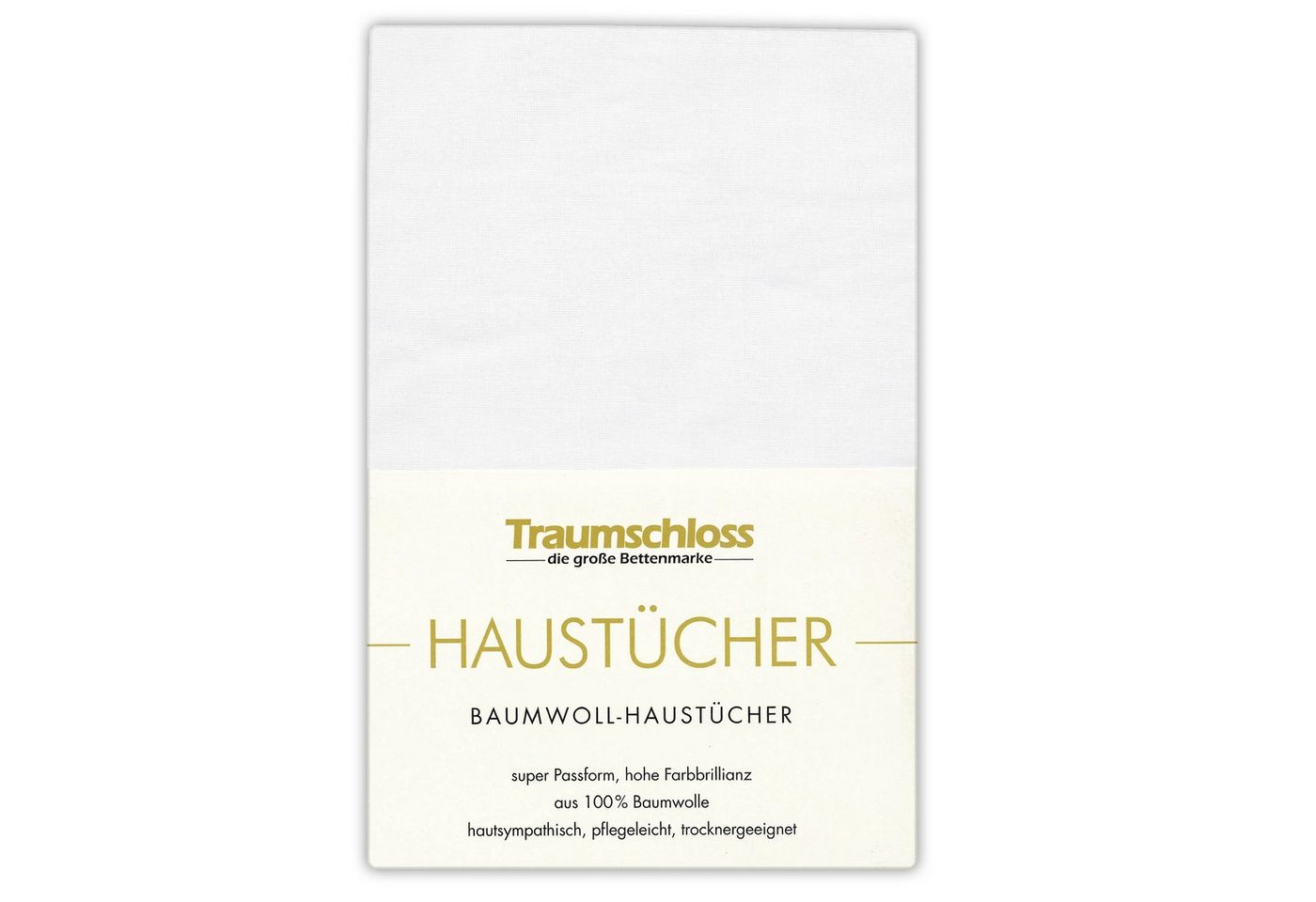 Betttuch Haustuch, Traumschloss, 100% Baumwolle, Gummizug: ohne, (1 Stück), aus 100% Baumwolle, ohne Gummizug von Traumschloss