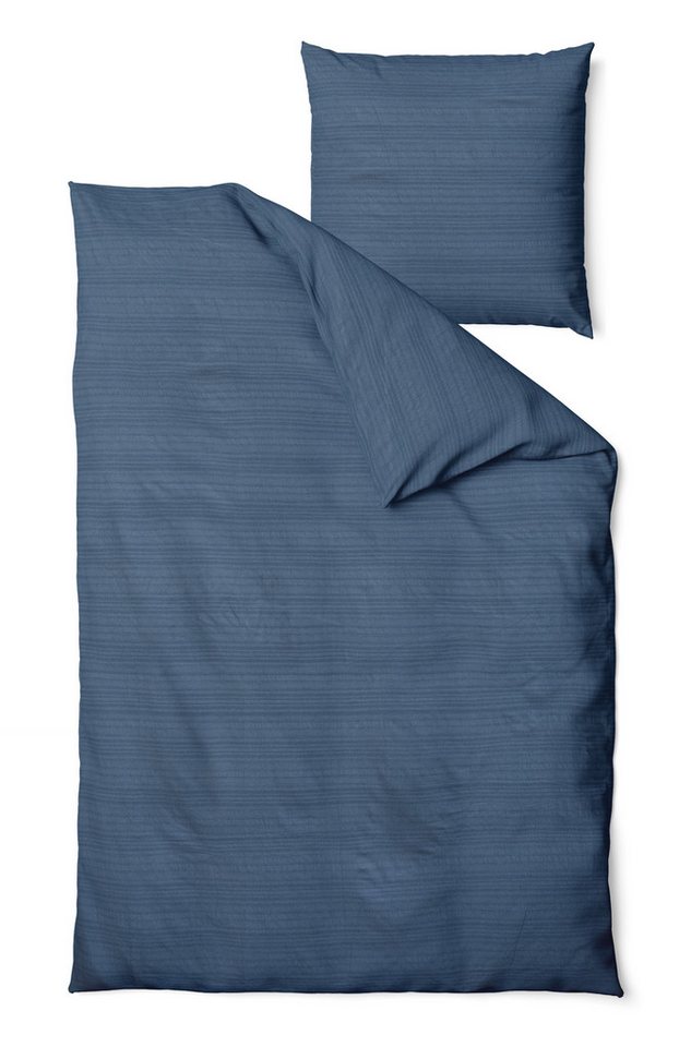 Bettwäsche Comfort, Traumschloss, Seersucker, 2 teilig, Streifen uni, blau von Traumschloss