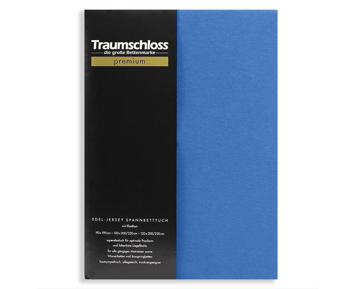 Traumschloss Spannbettlaken Premium, Jersey, Gummizug: rundum, (1 Stück), 165g/m², 95% gekämmte Mako Baumwolle, 5% Elasthan von Traumschloss