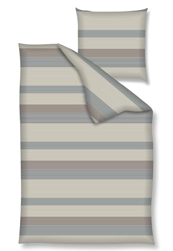 Traumschloss Bettwäsche »Renforcé« 100% Baumwolle | Reißverschluss | 155x220 & 80x80 | Streifen | braun | grau Traumschloss Bettwäsche »Renforcé« 100% Baumwolle | Reißverschluss | 155x220 & 80x80 | Streifen | braun | grau von Traumschloss
