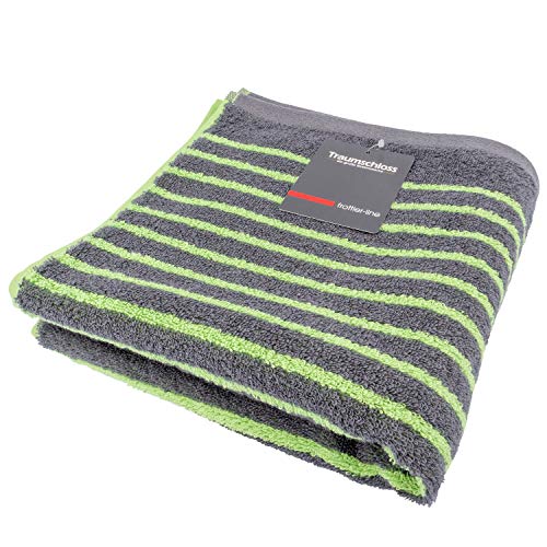 Traumschloss Duschtuch »Stripes« 100% Baumwolle | flauschig weich | grün | 70x140cm von Traumschloss