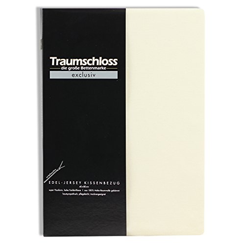 Traumschloss Edel-Jersey Kissenbezug Exclusiv Größen, Farbe:Creme, Größe:40x140 von Traumschloss