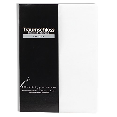 Traumschloss Edel-Jersey Kissenbezug Exclusiv Größen, Farbe:weiß, Größe:40x140 von Traumschloss