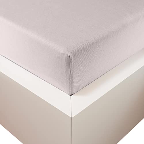 Traumschloss Spannbetttuch »Premium Plus« Mako Baumwolle mit Lyocell & Elasthan | Edel-Jersey | wärmt im Winter & kühlt im Sommer | Silber (hell) | 140-160x200-220cm von Traumschloss