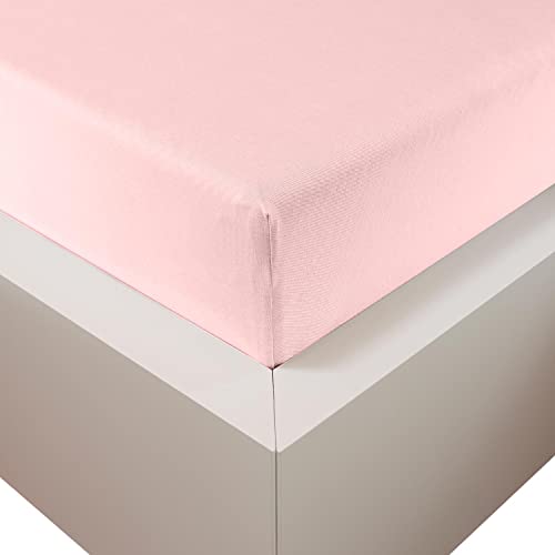 Traumschloss Spannbetttuch »Premium Plus« Mako Baumwolle mit Lyocell & Elasthan | Edel-Jersey | wärmt im Winter & kühlt im Sommer | Puder (rosé) | 180-200x200-220cm von Traumschloss