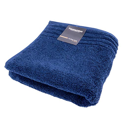 Traumschloss Frottier-Line Premium hautsympathisches Badetuch aus Baumwolle, Farbe:dunkelblau, Größe:100x150 von Traumschloss