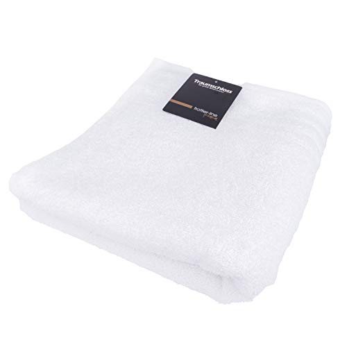 Traumschloss Frottier-Line Premium hautsympathisches Badetuch aus Baumwolle, Farbe:weiß, Größe:100x150 von Traumschloss