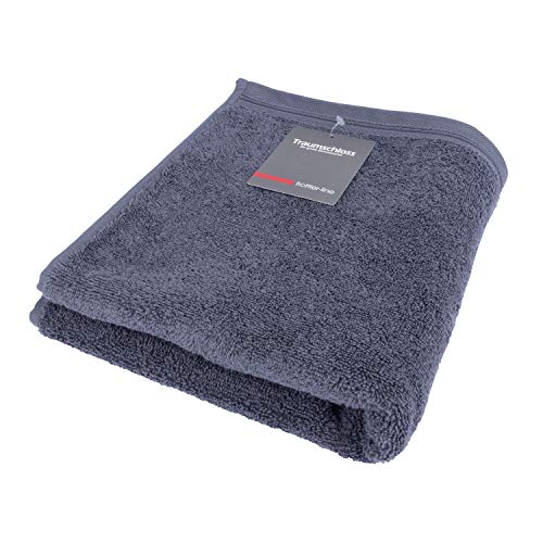 Traumschloss Handtuch »Frottier-Line« 100% Baumwolle | 500g/m² | flauschig weich | dunkelgrau | 50x100cm von Traumschloss