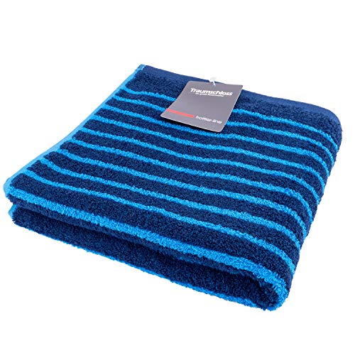 Traumschloss Handtuch »Stripes« 100% Baumwolle | flauschig weich | hellblau | 50x100cm von Traumschloss
