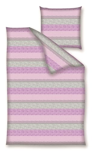Traumschloss Renforcé Bettwäsche »Stripes«, Streifen pink grau, 135x200 & 80x80, 100% Baumwolle, atmungsaktiv & weich, Bettwäsche-Set mit Reißverschluss bestehend aus Kissen und Bettbezug Traumschloss Renforcé Bettwäsche »Stripes«, Streifen pink grau, 135x200 & 80x80, 100% Baumwolle, atmungsaktiv & weich, Bettwäsche-Set mit Reißverschluss bestehend aus Kissen und Bettbezug von Traumschloss