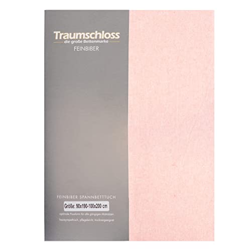 Traumschloss Spannbetttuch »Biber« 90% Baumwolle, 10% Polyester | Feinbiber-Ausführung für extra Wärme an kalten Tagen | rosa | 90-100x200cm von Traumschloss