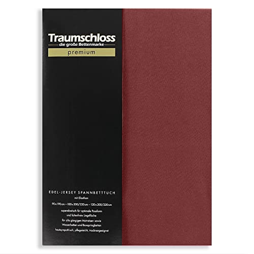 Traumschloss Spannbetttuch »Premium« Mako Baumwolle mit Elasthan | Edel-Jersey | samtweich & angenehm zur Haut | Bordeaux | 140-160x200-220cm Traumschloss Spannbetttuch »Premium« Mako Baumwolle mit Elasthan | Edel-Jersey | samtweich & angenehm zur Haut | Bordeaux | 140-160x200-220cm von Traumschloss