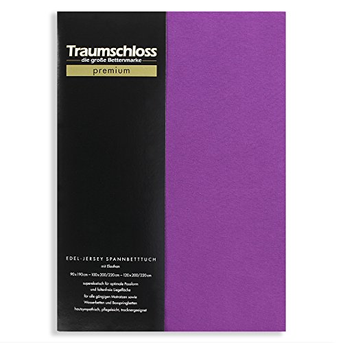 Traumschloss Spannbetttuch »Topper« Mako Baumwolle mit Elasthan | Edel-Jersey | samtweich & angenehm zur Haut | violett | 180-200x200-220cm Traumschloss Spannbetttuch »Topper« Mako Baumwolle mit Elasthan | Edel-Jersey | samtweich & angenehm zur Haut | violett | 180-200x200-220cm von Traumschloss