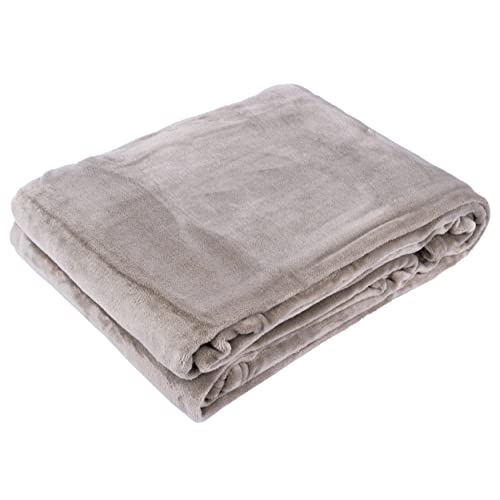 Traumschloss Wohndecke | 150x200cm | 100% Polyester| kuschelig weicher Flanell | Taupe von Traumschloss