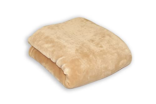 Traumschloss Wohndecke Microflanell beige, 150x200cm, 100% Polyester, gemütlich, kuschelig von Traumschloss