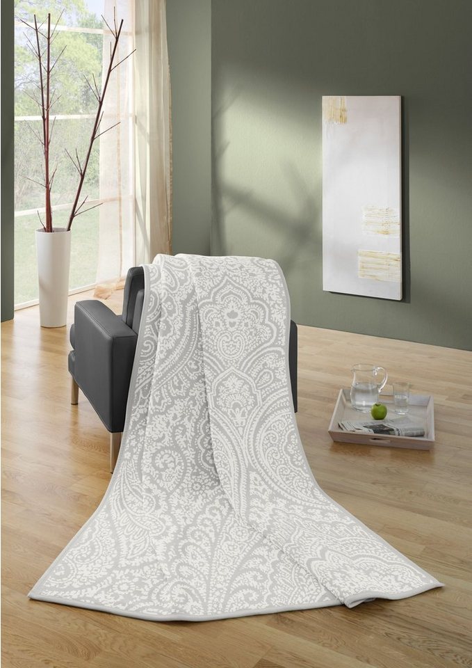 Wohndecke Cotton Home, Traumschloss, Swinging Paisley von Traumschloss