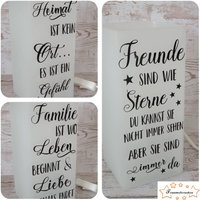 Erst Ab 18.08. Verfügbar Beschriftete Und Beleuchtete Mattierte Geeiste Lampe Mit Spruch Als Geschenk Freunde Familie Sterne von Traumsternchen