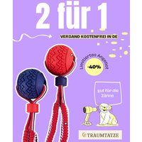 2 Hundedebälle, Interaktives Hundespielzeug , Hundeball Am Seil, Robustes Kau-Resistentes, Zahnpflege von Traumtatze