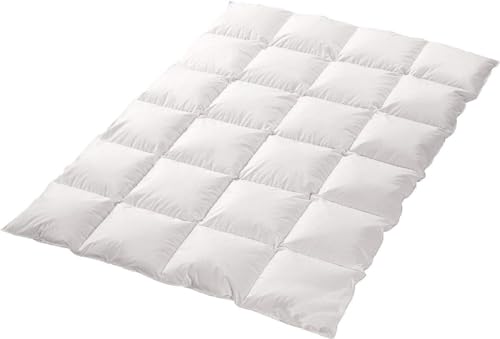 Trautesheim Bettdecke mit 70%-Daunen-30%-Federn Decke in 135x200cm - Sommerdecke Winterdecke Bezug 100% Baumwolle - KEIN LEBEND-RUPF (Wärmestufe 3-1100 Gramm) von Trautesheim