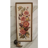 Vintage Kreuzstich Blumenrahmen von TraveledRoads