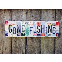 Fischgeschenke Für Männer. Väter Tagesgeschenk. Finggeschenk. Gone Fishing Sign. Decor. Hütte Und Schilder. Kabinengeschenke. Angelkunst von TravelingSoulStudio