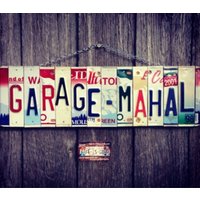Garage Schild - Garage Dekor Mancave Schild Kennzeichen Kunst Geschenk Für Ihn. Männerkram von TravelingSoulStudio
