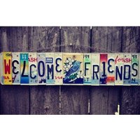 Recycelt. Nummernschild. Raumdekor. Sign. Wandbehang. Benutzerdefinierte Name. Handarbeit.familienname. Türbehang.bluebird. Freunde. Wohndeko von TravelingSoulStudio