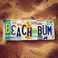 Strandgammler. Nummernschild. Strandschild. Stranddekoration. Reisen. Reisedekor. Weihnachten. Teenager. Strand. Unterschreiben. Recycelt. Kunst von TravelingSoulStudio