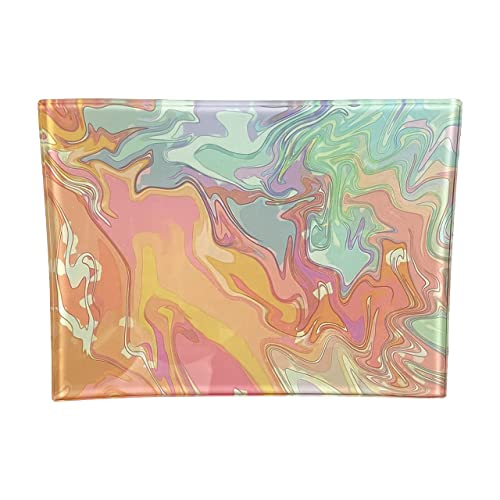 Glas-Rolltablett Abstrakt, bruchsicher, 12,7 x 16,5 cm, Tabakrauchzubehör – Tray God von Tray God