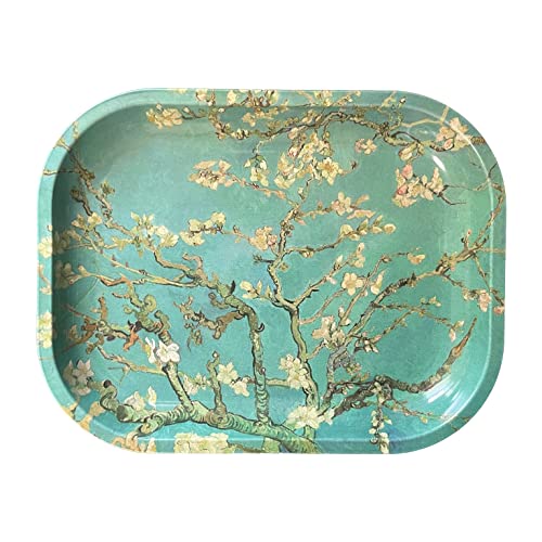 Rolltablett "Almond Blossums" Van Gogh 14 x 17,8 cm Tabakrauch-Zubehör – Tablett Gott von Tray God